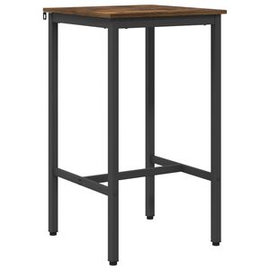 vidaXL Table de bar 52 x 52 x 90 cm Bois d'ing&eacute;nierie Ch&ecirc;ne fum&eacute;