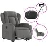 vidaXL Fauteuil inclinable &eacute;lectrique gris fonc&eacute; tissu
