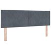 vidaXL T&ecirc;te de lit LED Gris fonc&eacute; 160 cm Velours