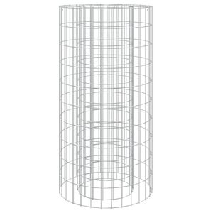 vidaXL Foyer en gabion Ø 50 cm Fer galvanisé
