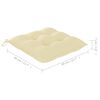 vidaXL Chaises de jardin et coussins blanc crème lot de 8 Teck massif