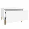 vidaXL Table d'appoint Blanc 50x46x35 cm Bois d'ingénierie