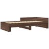 vidaXL Cadre de lit sans matelas ch&ecirc;ne marron 75x190cm bois ing&eacute;nierie