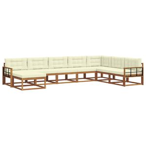 vidaXL Ensemble de canap&eacute;s d'ext&eacute;rieur 8 pcs Naturel et Cr&egrave;me