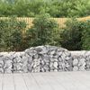 vidaXL Paniers à gabions arqués 15 pcs 300x50x60/80 cm fer galvanisé