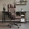 vidaXL Fauteuil inclinable de bureau Marron Similicuir