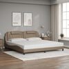 vidaXL Cadre de lit Viana avec LED sans matelas cappuccino 200x200 cm