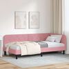 vidaXL Cadre de lit d'angle avec t&ecirc;te de lit Rose 90 x 200 cm Velours
