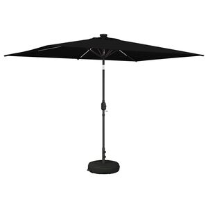 vidaXL Parasol de jardin avec lumi&egrave;res LED et base 200 x 300 cm