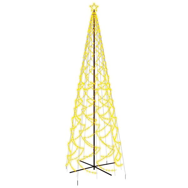 vidaXL Arbre de Noël cône 1400 LED Blanc chaud 160x500 cm