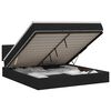 vidaXL Lit ottoman avec matelas Noir 140 x 190 cm Tissu