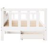vidaXL Lit de jour et tiroirs sans matelas blanc 90x190 cm bois massif