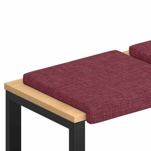 vidaXL Coussin de banc 2 pc Tissu Bordeaux Profondeur 35 cm