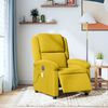 vidaXL Fauteuil inclinable de massage &eacute;lectrique jaune velours