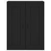 vidaXL Armoires murales 2 pcs noir bois d'ingénierie