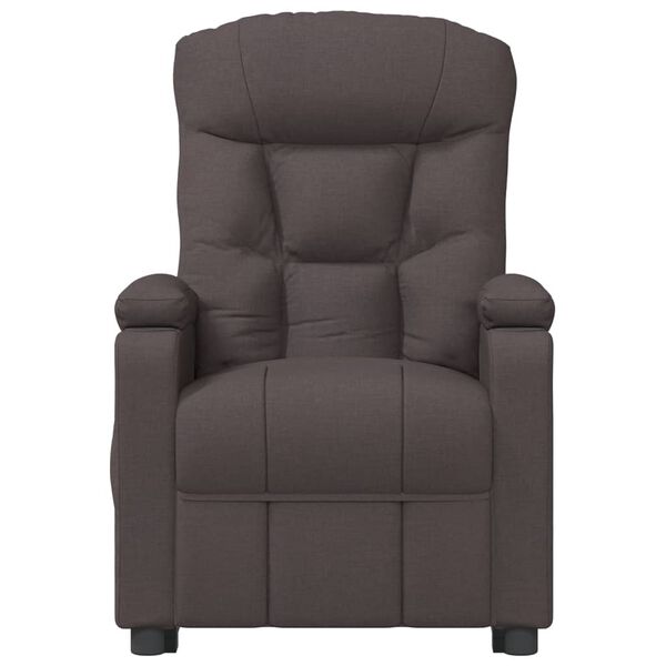 vidaXL Fauteuil Marron fonc&eacute; Tissu