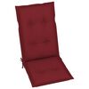 vidaXL Chaises de jardin lot de 2 avec coussins bordeaux Teck massif