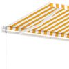 vidaXL Auvent automatique sur pied 500x350 cm Jaune/Blanc