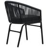 vidaXL Chaises de jardin lot de 2 Noir Rotin PE
