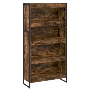 vidaXL Biblioth&egrave;que 80 x 30 x 155 cm Bois d'ing&eacute;nierie Ch&ecirc;ne Fum&eacute;