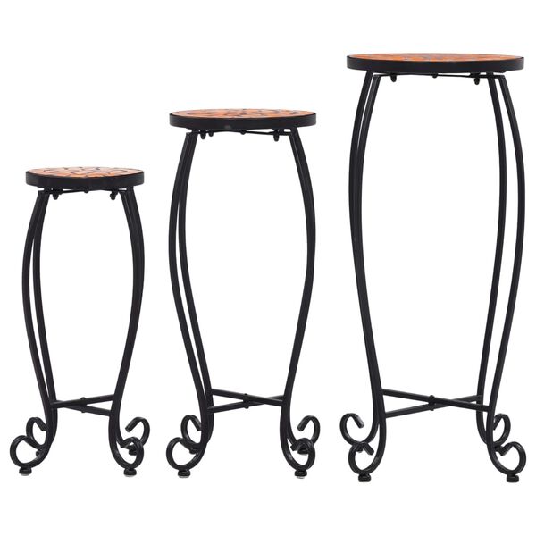 vidaXL Tables mosaïque 3 pcs Terre cuite Céramique
