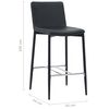 vidaXL Ensemble de bar 3 pcs Similicuir Noir