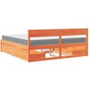 vidaXL Lit avec tiroirs/matelas cire marron 180x200 cm bois massif pin