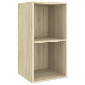 vidaXL Meuble TV mural Ch&ecirc;ne sonoma 37x37x72 cm Bois d&rsquo;ing&eacute;nierie