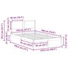vidaXL Cadre de lit Gris fonc&eacute; 120 x 190 cm Pin massif