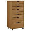 vidaXL Armoire roulante avec tiroirs MOSS bois de pin marron miel