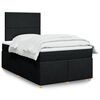 vidaXL Sommier &agrave; lattes de lit avec matelas noir 120x190 cm tissu