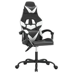 vidaXL Chaise de jeu Noir et blanc Similicuir