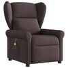 vidaXL Fauteuil de massage inclinable &eacute;lectrique Marron fonc&eacute; Tissu