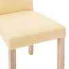 vidaXL Chaises &agrave; manger lot de 6 cr&egrave;me tissu