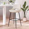 vidaXL Tabouret de bar Cr&egrave;me Velours