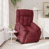 vidaXL Fauteuil inclinable &eacute;lectrique rouge bordeaux tissu