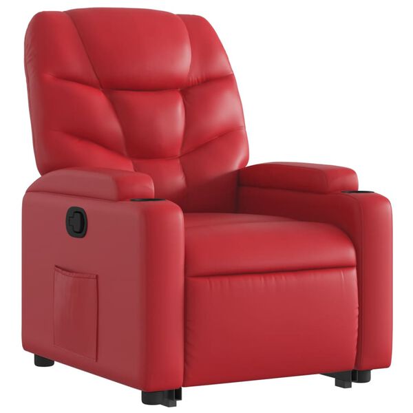 vidaXL Fauteuil inclinable Rouge Similicuir