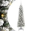 vidaXL Sapin de No&euml;l artificiel Blanc 150 cm PVC, m&eacute;tal et plastique