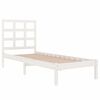 vidaXL Cadre de lit sans matelas blanc 90x190 cm bois massif