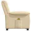 vidaXL Fauteuil de massage Cr&egrave;me Tissu microfibre