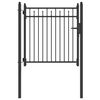 vidaXL Porte de Cl&ocirc;ture BAARLO 100 x 100 cm m&eacute;tal Noir Verrouillable