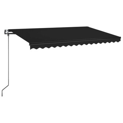 vidaXL Auvent automatique et capteur de vent LED 450x350 cm Anthracite