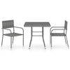 vidaXL Ensemble &agrave; manger de jardin 3pcs R&eacute;sine tress&eacute;e Anthracite gris