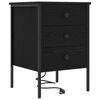 vidaXL Cabinet de chevet avec tiroir 2 pcs Ch&ecirc;ne noir 42 x 41 x 61 cm