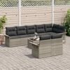 vidaXL Ensemble de canap&eacute; de jardin 9 pcs Gris clair Poly rotin
