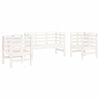 vidaXL Salon de jardin 3 pcs blanc bois massif de pin