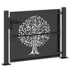 vidaXL Porte de Jardin Noir 100 x 100 cm Acier peint par poudre