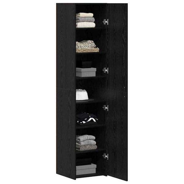 vidaXL Haut Armoire 2 pcs Ch&ecirc;ne noir 40 x 42,5 x 185 cm
