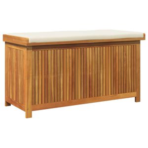 vidaXL Bo&icirc;te &agrave; coussins d'ext&eacute;rieur 113x50x60,5cm bois massif d'acacia