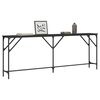 vidaXL Table console noir 200x29x75 cm bois d'ing&eacute;nierie